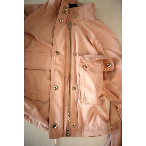 ATM AW5961-MB Women's Sz XS Oyster Pink Patch Pocket Cargo Jacket - Picture 7 of 14